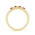 thumbnail image 2 of ANGARA Natural Round Ruby and Diamond Crossover Ring in 14K Yellow Gold for Women (Size-2mm) | July Birthstone, Birthday, Anniversary, Jewelry Gift for Women | Natural Ruby Ring, 2 of 9