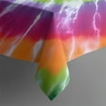 thumbnail image 3 of Rainbow Tie Dye Mandala Pattern Rectangle Tablecloth 60"x84",Waterproof Polyester Rectangle Table Cloth, Wipeable Spillproof Polyester Tablecloth for Dining, Camping, Indoor and Outdoor, 3 of 5