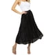 thumbnail image 1 of Falda satinada con cinto AMAD para mujer negro S AMAD FW22-F07, 1 of 5
