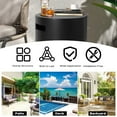 thumbnail image 5 of ReeQuo Propane Tank Cover Table Round Black Concrete 20lb Tank Storage Box Hideaway for Patio, 5 of 7