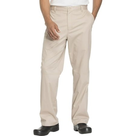 4XL, Cherokee Workwear Core Stretch Scrubs Pant for Men Fly Front Plus Size WW200,, Khaki