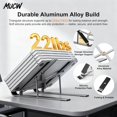 Adjustable Laptop Stand for Desk, Foldable Ergonomic Computer Riser ...