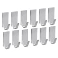 thumbnail image 3 of Raindrops 90 pcs  Home Punch-free Door Back Stainless Steel Self-adhesive Hooks (Silver), 3 of 8