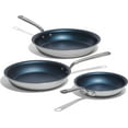 thumbnail image 1 of Made In Cookware - Non Stick 3 Piece Frying Pan Set (Includes 8",10",12") - 5 Ply Stainless Clad - Professional Cookware - Made in Italy - Induction Compatible (Harbour Blue), 1 of 6