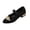 Black, variant on Willtoo Women's Vintage Mary Jane Flat Pumps Low Block Heel Slip On Shoes Elegant Rhinestone Pearl Decor Strap Casual Dress Shoes