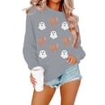 thumbnail image 4 of Casual Hooded Pullover Sweatshirt for Women Soft Lined Long Sleeve Large Pocket Relaxed Fall Top, 4 of 4