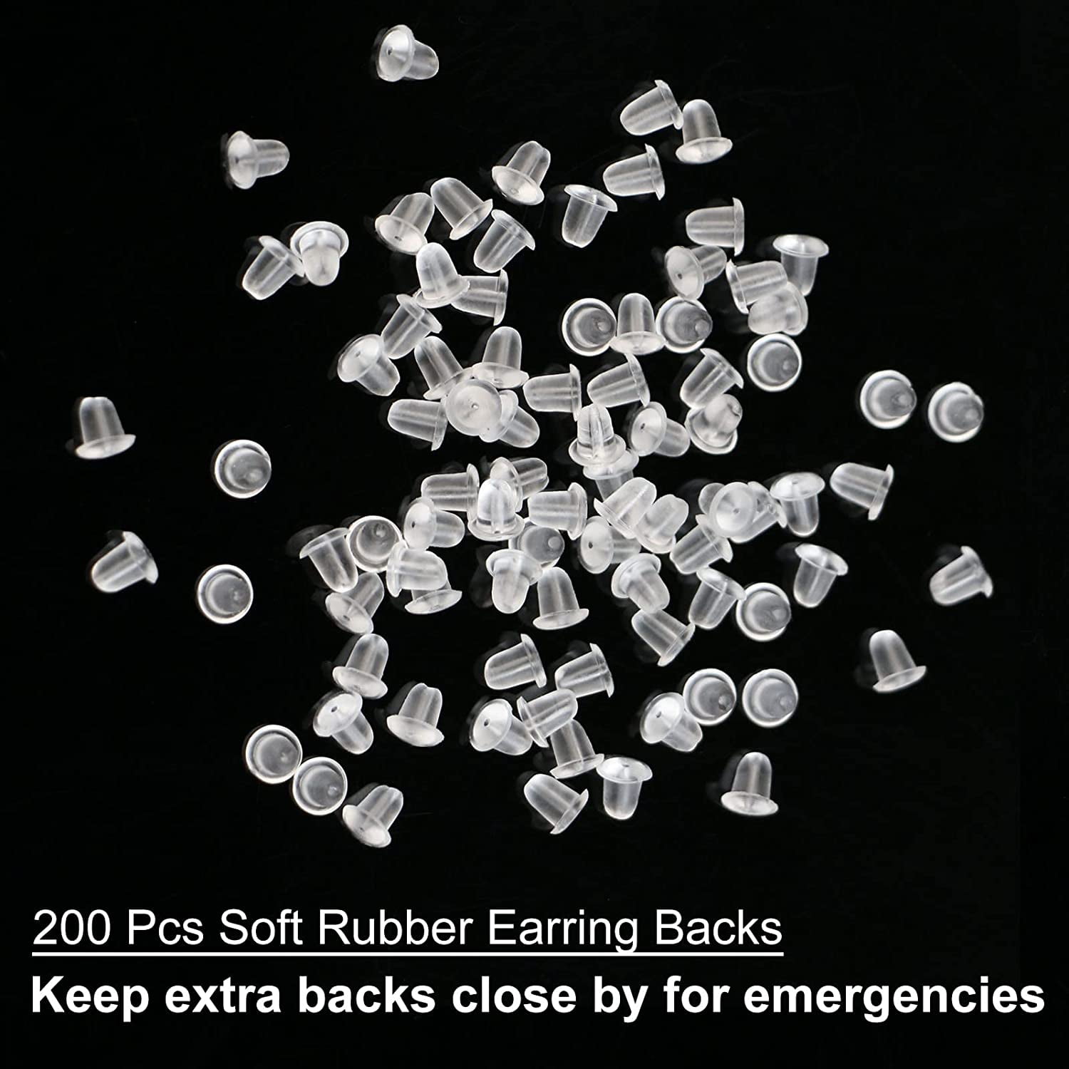 Plastic Earring Backs  Small Clear  Clear Bullet Bax  6 Pairs 00210   Walmartcom