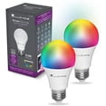 thumbnail image 2 of shiyou-E26 Smart Bulb - Ampoule Intelligente - Alexa Compatible + Google Home Compliant, Colour Changing, LED Smart Light Bulb (10W) Dimmable from The App - Works with 2.4 GHz WiFi - 2-Pack, 2 of 4