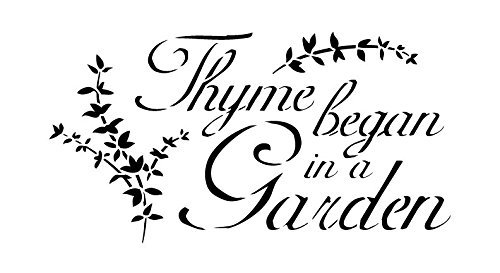 thyme began in a garden stencil by studior12 elegant