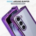 thumbnail image 4 of for Samsung Galaxy Z Fold 5 Case Plating Frame Electroplate Clear Luxury Elegant Case Camera Protector Soft TPU Shockproof Protective 3 PCS Anti-Skid Galaxy Z Fold 5 Case -Purple, 4 of 12