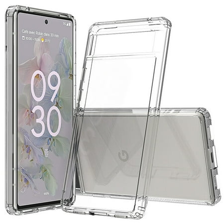 Clear Case for Google Pixel 6a, Aquaflex Semi-Flexible TPU [Shock Absorbing] Transparent Phone Cover