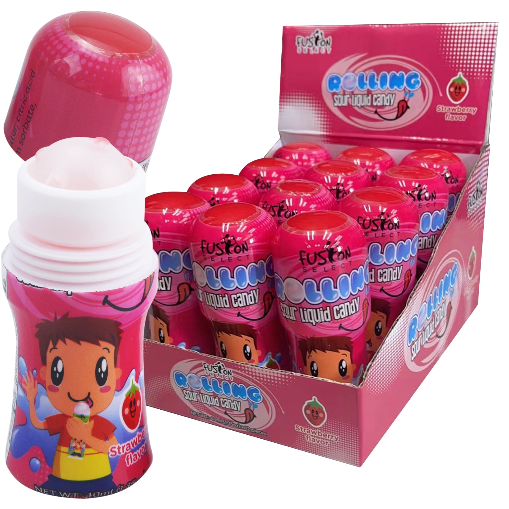 Buy Fusion Select Rolling Liquid Sour Candy 40ml Sour Lickers, Sour