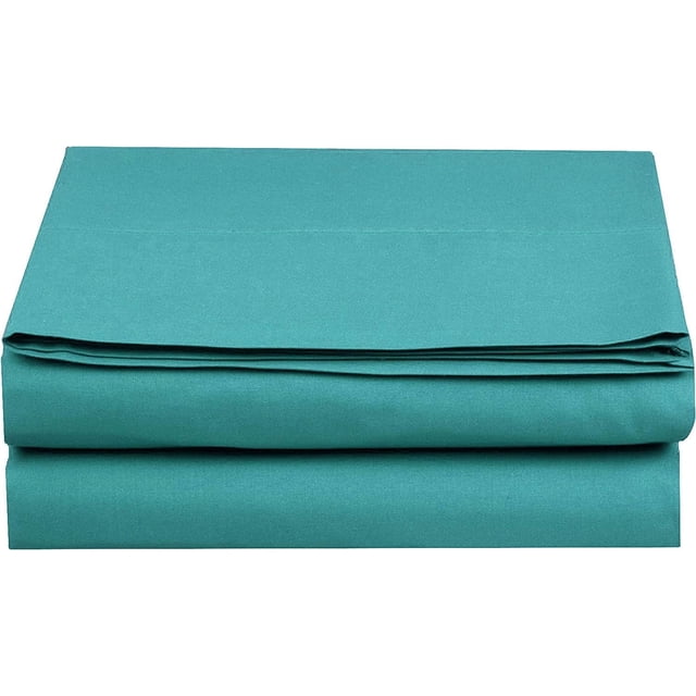 Mocassi 1500 Thread Count (3 Pack) Flat Sheet,Twin , Turquoise