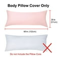 thumbnail image 4 of Unique Bargains Egyptian Cotton Zipper Long Body Pillow Cover Pink 20" x 60", 4 of 8