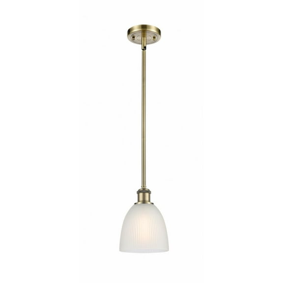 Innovations 516-1S-AB-G381 Castile 1 Light Pendant part of the Ballston Collection, Antique Brass