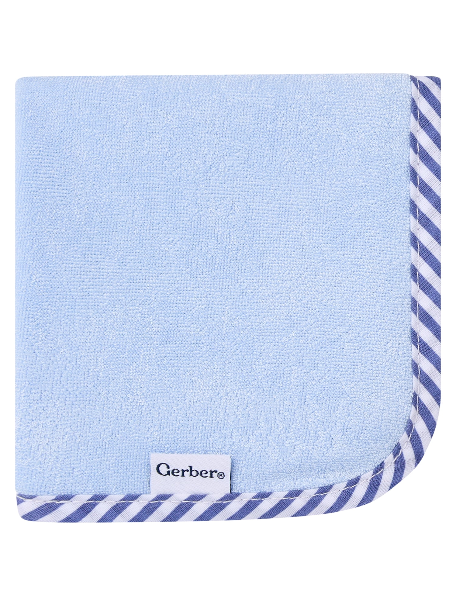 Gerber Baby Boy Blue Absorbent Knit Terry Washcloth, 6-Pack, One Size