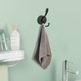 thumbnail image 6 of Suction Cup Hooks, Vacuum Power Heavy Duty Shower Hooks for Inside Shower, No Drill Towel Hooks for Bathroom Wall, Kitchen, Glass, Mirror, Tile to Hang Towels, Robes, Loofah, Black (2 Pack), 6 of 9