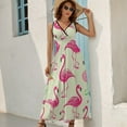 thumbnail image 2 of Flamingo Pattern Pattern Design Sleeveless Dress Summer Clothes for Women Women's Clothing 2025, 2 of 7