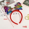thumbnail image 5 of 3pcs Christmas Decorative Headbands Christmas Party Props Headbands Birthday Gift Sequin Pentagram Headbands Bathroom Hair Accessories, 5 of 9
