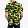 thumbnail image 2 of Polo Shirts for Men, Green Grey Camouflage Cuteness Casual Mens Polo Shirts Short Sleeve Button Down Classic Mens Golf Polo Shirts, 2 of 7
