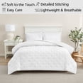 thumbnail image 4 of Mainstays King Comforter Set, Soft Lightweight & All Season, 3-Piece, White, 4 of 12