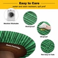 thumbnail image 3 of Elastic Fitted Round Tablecloth, Retro Green Waterproof Stretch Table Cover for 36"-44" Tables, Vintage Rustic Plants Trees Lines Pattern Washable Outdoor Tablecloths for Patio, Picnic, Camping, 3 of 9