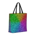 thumbnail image 2 of Naloa Colorful Glitter Tote Bag for Women, Foldable Tote Bag With Zipper, Large Shoulder Bag, Top Handle Handbag for Travel, Work, Shopping, 2 of 9
