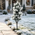 thumbnail image 6 of Hyknon Christmas Artificial Flowers with Ground Stake, UV Resistant Fake Flowers, Fade Resistant Realistic Fake Plants, Weatherproof Faux Greenery Bushes Tree for Garden Yard Porch Patio Decor 22.8", 6 of 7