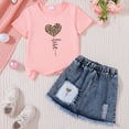 thumbnail image 2 of Toddler boys and girls summer outfits cotton short sleeve solid t-shirt top casual shorts neutral spring clothes B 6-7 Years, 2 of 3
