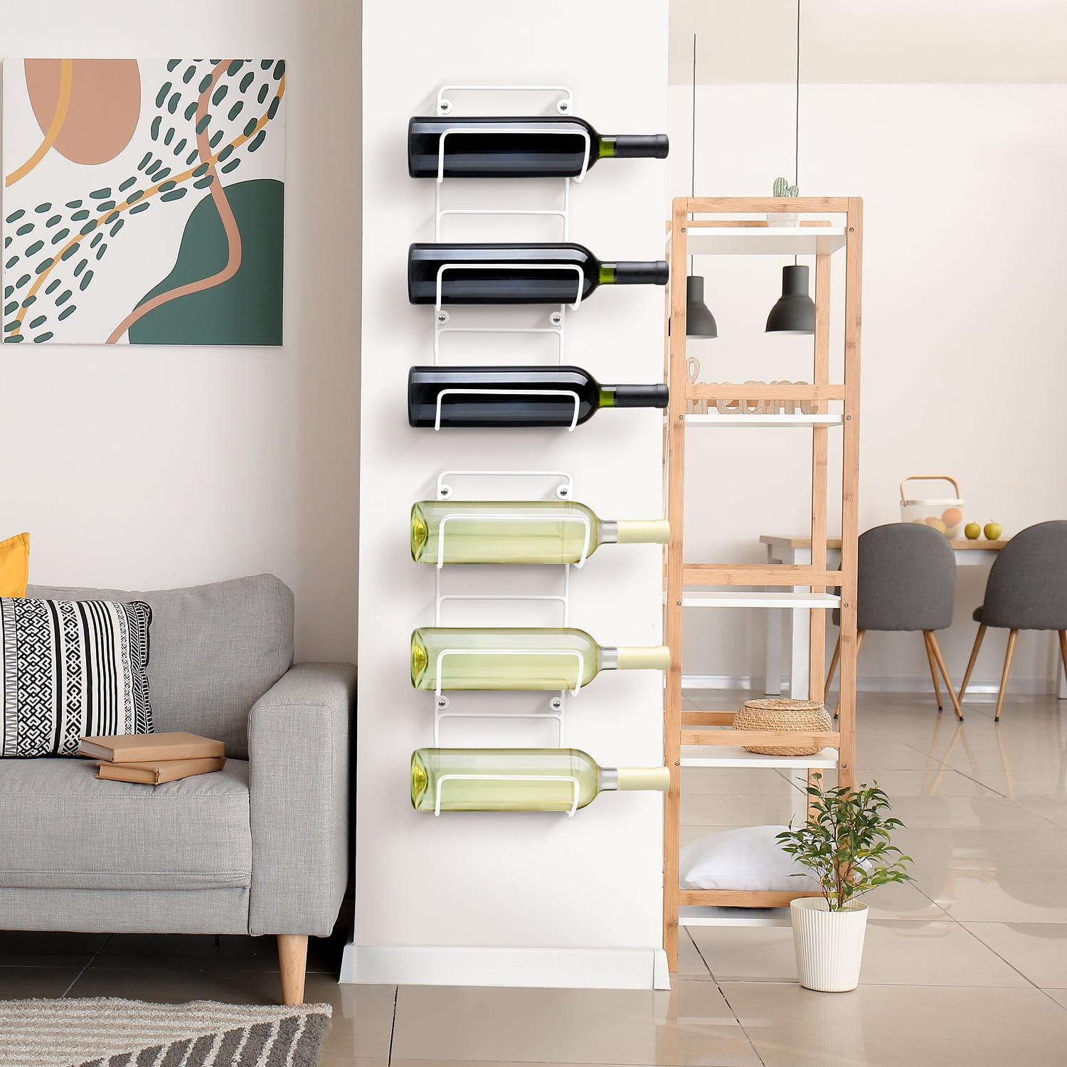 Sorbus Wall Mounted Metal Towel Rack Holder for Bathroom 2 x 2-Pack- Set of 4 (White)