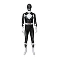 thumbnail image 2 of Black Ranger Costume Superhero Cosplay Warrior Jumpsuit Full Body Spandex Bodysuit Halloween Dress Up Party Outfit for Adults Men Power Ninja Ranger Battle Suit, 2 of 6