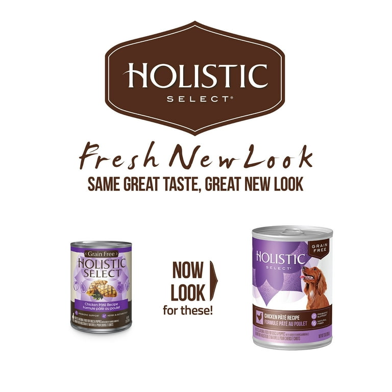 Holistic Select Natural Wet Grain Free Canned Dog Food Chicken Pate Recipe 13 Ounce Can Pack of 12 Walmart