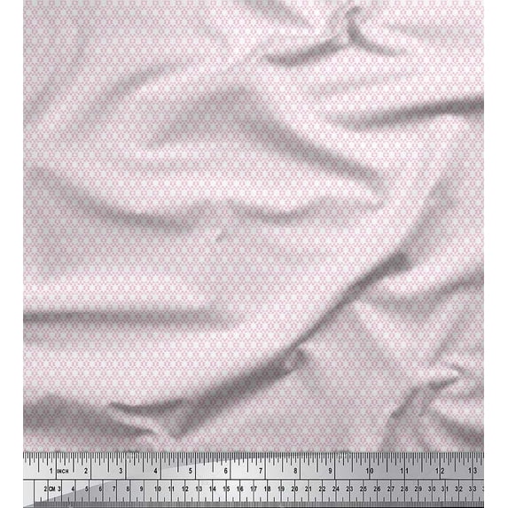 Soimoi Polyester Crepe Fabric Bar Graph Shirting Print Fabric by The Yard 42 Inch Wide
