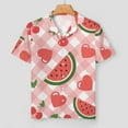 thumbnail image 3 of PRIYAL Ensembles de Pyjama pour Femmes Rose Pastèque Satin Soie Manches Courtes et Pantalons, 3 of 7