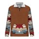 thumbnail image 5 of Sudadera sin capucha para hombre, informal, a la moda, con cuello alto, estampado étnico, cremallera, jersey de manga larga, blusa de poliéster para hombre, 5 of 5
