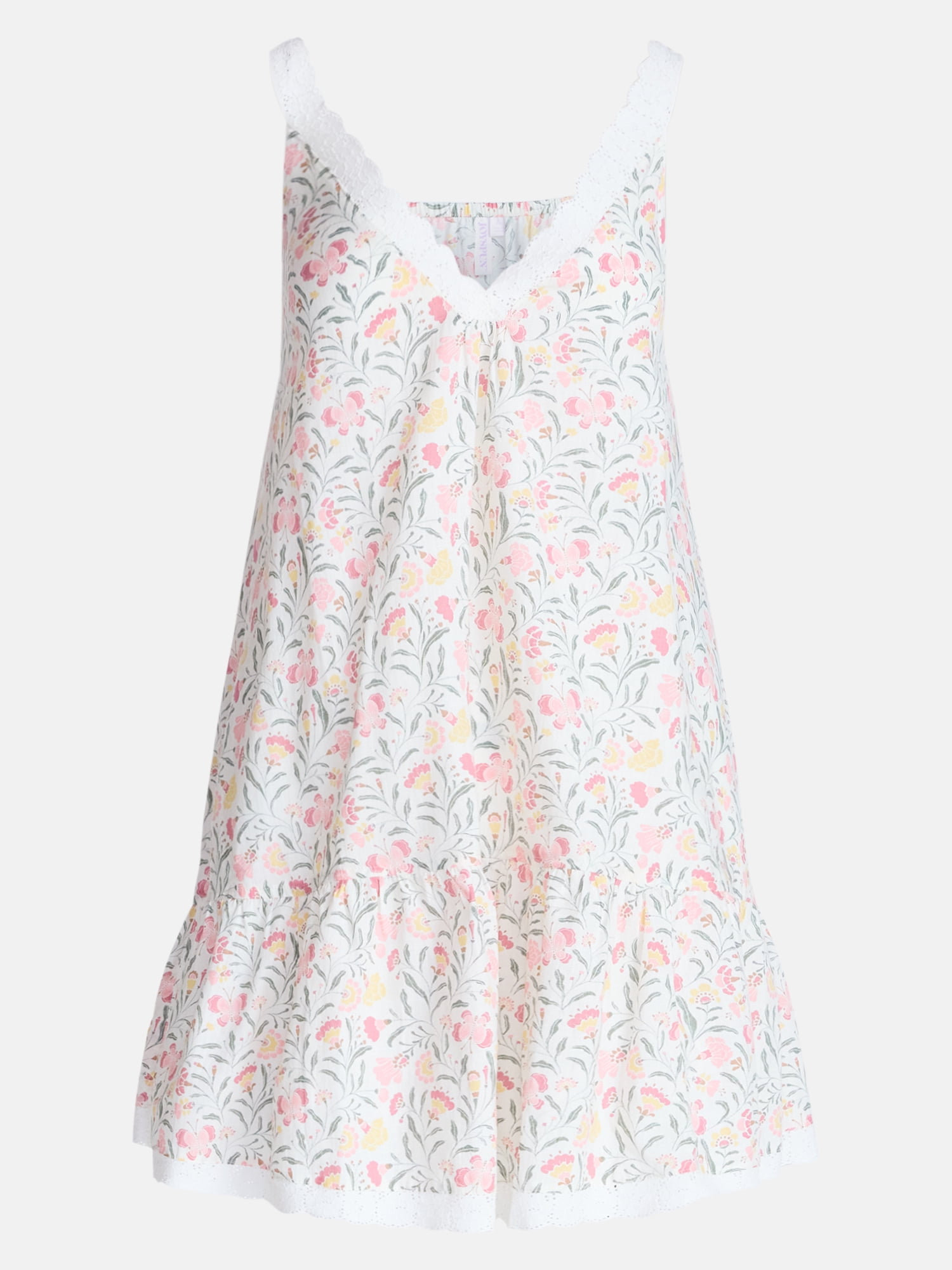 Joyspun Women’s V Neck Woven Sleep Chemise, Sizes XS-3X