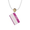 thumbnail image 2 of Delight Jewelry Acrylic Pink "Hello" Name Tag Mia Monkey Charm Necklace, 2 of 4