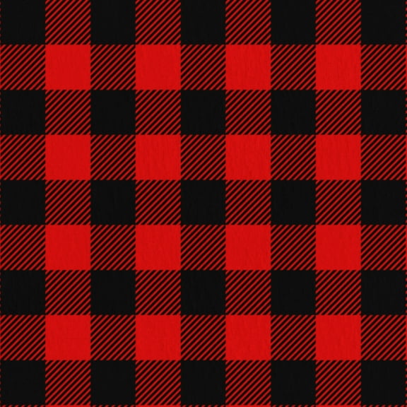 Mainstays 42" x 1.5 yd Cotton Light-weight Flannel Buffalo Plaid Precut Sewing & Craft Fabric, Red/Black