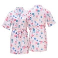 thumbnail image 3 of Chenyin Toddler Kids Girls Boys Silk Stain Robe V-Neck Soft Bathrobe Teen Spring Summer Night-Robe Pajamas Sleepwear for 2-14 Years, 3 of 9