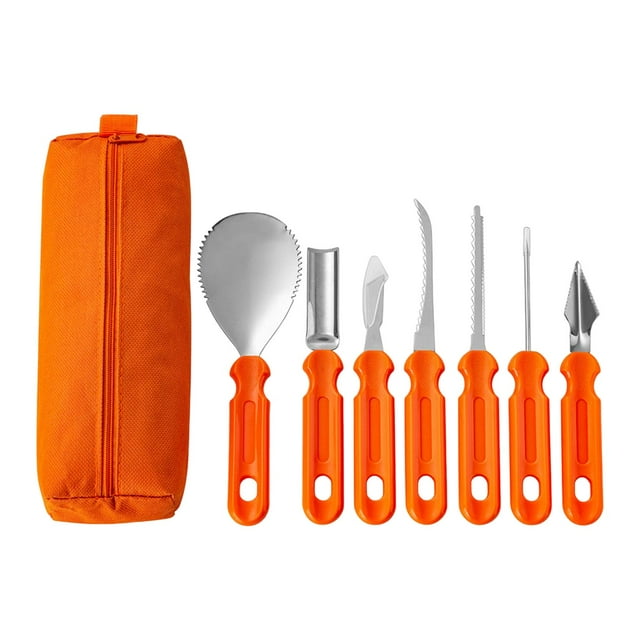 KLKCMS Halloween Pumpkin Carving Tools Kitchen Carving Tool Set for Art Crafts Kids 7pcs