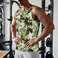 thumbnail image 5 of Rateoe Hawaii Palms Pattern Sleeveless Gym Shirt Muscle Tee Breathable Workout Shirt Slim-Fit Tank Quick Dry Fit Muscle Tank Top Bodybuilding Sleeveless T Shirt-XX-Large, 5 of 7