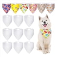 thumbnail image 2 of 12 Pcs Sublimation Blank Pet Bandana Heat Transfer Washable DIY Triangle Dog Scarf Bibs Kerchief for Dogs Puppy Cats, 2 of 5