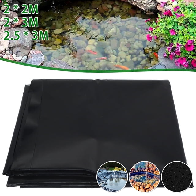 Doublures d'Étang Imperméables 2 * 2M Pliables pour Jardin Piscine Membrane Durable Doublures d'Étang pour Réservoir Rivière Pente Cascades Étangs Extérieurs