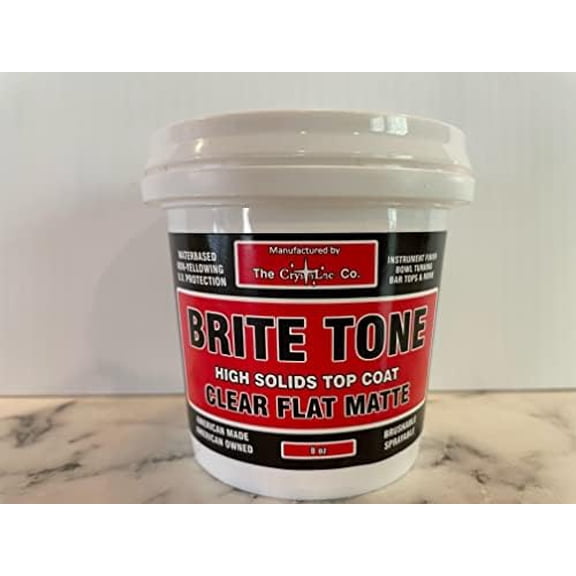 Brite Tone High Solids Polyurethane Instrument Finish 8 oz Mini (Clear Flat Matte)