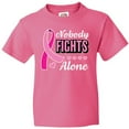 thumbnail image 3 of Inktastic Breast Cancer Awareness Nobody Fights Alone Pink Ribbon Youth T-Shirt, 3 of 5