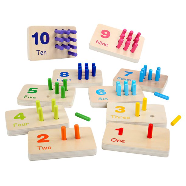 Bloques para contar números Montessori, juguetes MIKNEKE