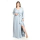thumbnail image 5 of Vestido elegante de manga larga Roman Fashion /Tallas Extras, 2009 (Azul cielo) azul cielo 42, 5 of 6