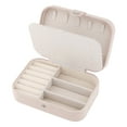 thumbnail image 3 of Unique Bargains Travel Compact Jewelry Box for Women Light Khaki, 3 of 7