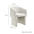 thumbnail image 4 of Verity Chenille Dining Armchair in Ivory, 4 of 10