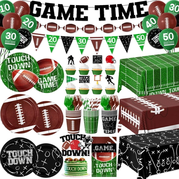 Decoraciones para fiesta de fútbol CMUSKO, kit de 189 piezas para 24 invitados